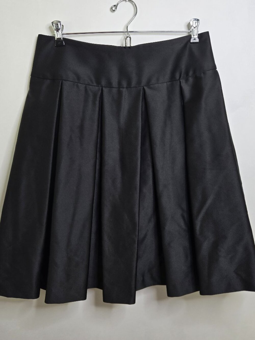 JS Collections Skirt 6 Black Flare Pleated A-line Satin Look Tulle Lined Flowy